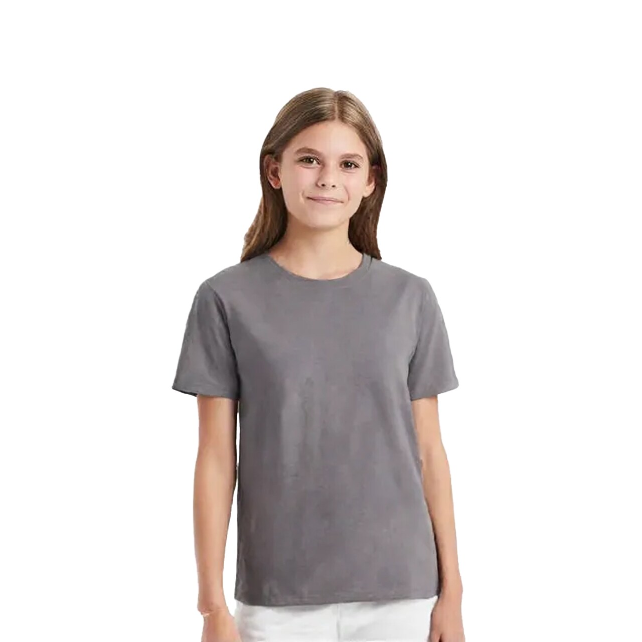 12 Pack Hanes Essential-T Youth Crewneck Short Sleeve T-Shirt for School, Bulk, Casual & Everyday Wear